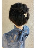 ショートヘアアレンジウェーブ