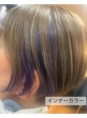 イヤリングカラー×ショートボブヘア