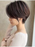 似合わせショートボブ30代40代50代前下がり小顔新宿丸顔面長