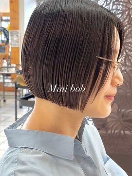 ヘアーアンドメイク サワ 上田本店(SAWA) 20代30代◎暗めカラーミニボブ×透明感グレージュ