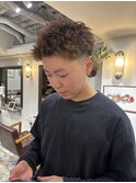 スパイキーショート×仏陀パーマ/メンズショート