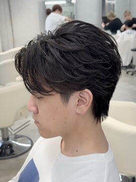 エデアンホンテン メンズサロン(EDEAN 本店 (旧:EDEAN 上通)) フェザーショートフェザーパーマセンターパート熊本メンズカット