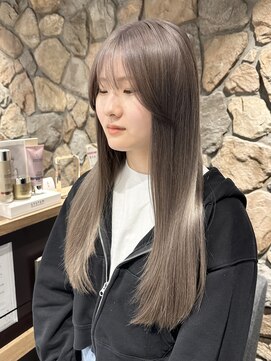 ルイ(ROUIS produced by LUCK 津田沼) ROUIS津田沼 ラベンダーミルクティー/グレージュ/ツヤ髪スタイル