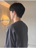 メンズヘアのショートスタイル/センターパートヘア/メンズカット