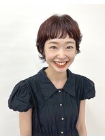 オト(Oto) ボルドーブラウン×マッシュショート