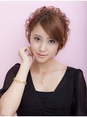 華やかカールアップ　ヘアセット