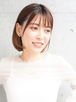 マイロ(mailo) シンプルボブ×イヤリングカラー×シースルーバング