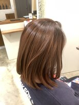 ヘアーデェカラー(hair de KOLOR)&nbsp;【つくば】ミディアムヘア×オレンジ系カラー20代30代40代