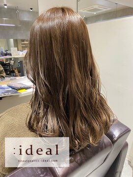 アイディール(:ideal) ダブルカラー　ミルクティーベージュ
