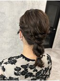 多毛ミディヘアの編み下ろし