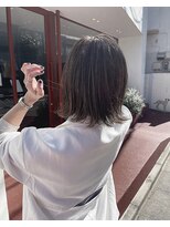 グロウミドル(GROW middle)&nbsp;ハイライトで透明感と立体感！グレージュ×軽やか外ハネボブ