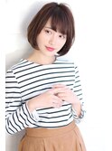 艶ダークブラウンボブ