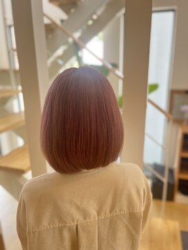 ヘアブロス 水戸店(hair BROS) ベビーピンク/ファイバープレックスカラー/30代40代50代