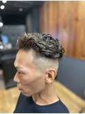 スキンフェード×リバースパーマ
