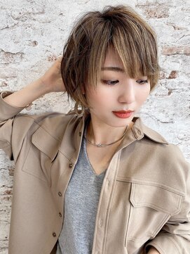 リープアルケー ヘアアンドヘッドスパ 錦糸町北口店(leap arche Hair&head spa) インナーグレージュ/マチルダボブ/前髪/ピンクベージュ/錦糸町