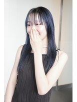 ビューズトーキョー(VIEWS TOKYO) ネイビーブルー/ブリーチカラー/透ける暗髪