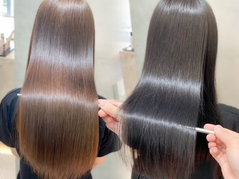 ロンドグロワール 大宮(Lond Gloire)の写真/トレンド韓国ヘアに重要な前髪/顔周りも自然にクセを解消！レイヤーもナチュラルに小顔に決まる[大宮]