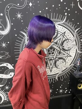 エルシャドール(EL-SHADDOLL) 紫ウルフ/原色カラー/派手髪/ショートウルフ