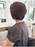 白髪染め白髪ぼかし大人ショートボブ大人かわいい30代40代50代