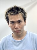 刈り上げないショート/スパイキーショート/ブリーチカラー