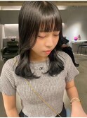 イメチェン美髪ホワイトブロンド外ハネボブワイドバング