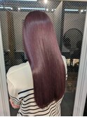 髪質改善カラー/ダブルカラー/カシスピンク/ワインレッド