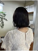 艶感ブラウンの秋ラフボブ　/上川美幸