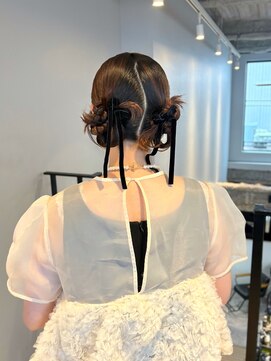ヌープヘアーアイス(NUUP.hair ici) 20代30代◎タイトリボンヘアセットで艶感シニヨン