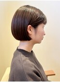 30代　丸いのが可愛いボブ