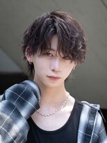 ネイビー(NAVY) 色気を仕込む、ラフウェーブマッシュ