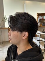 Men’s CANOE 山口小郡店 メンズカット/メンズパーマ/メンズ眉毛【メンズカノエ】 センターパートウルフ×毛流れパーマ