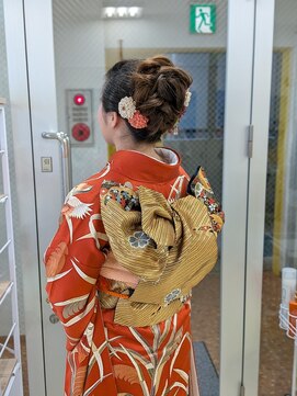 ヒデ美容室 振袖~成人式記念撮影用ヘアセット