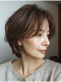 白髪ぼかし脱白髪染め似合わせカット40代50代60代