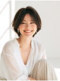 40代夏の透明感ひし形ショート