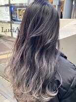 ルシア 京都四条河原町烏丸(LuciA)&nbsp;【レミー100%/54cm】シールエクステ×グレージュグラデーション
