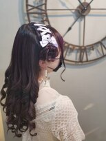 ヘアセットサロン ミント(Hair set salon MINT)&nbsp;お花ハーフアップ（レースアップアレンジ）