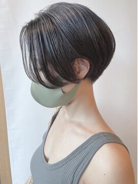 モリオフロムロンドン 原宿本店(morio from London) 【morio 原宿】大人黒髪ハンサムショート　耳かけ