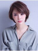 【小鳥居】シルキーベージュ大人可愛いボブショート前上がりボブ