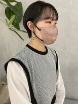 フォト 新宿(foto) グレーベージュ前髪パーマレイヤーカットダブルカラー髪質改善