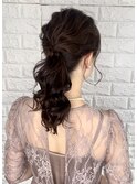 結婚式お呼ばれヘアセット☆ポニーテール/ロング/大人かわいい