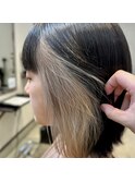 ボブ×イヤリングカラー/ミルクティーアッシュ
