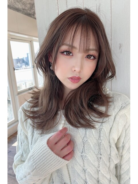 《Lumi hair》透明感グレージュ×シースルーバング