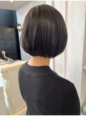 福山人気内巻きボブ伸ばしかけ外ハネワンカール小顔大人かわいい