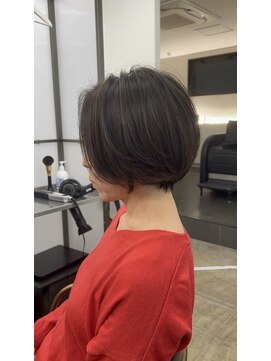 スクエアペア(SQUARE PAIR) 大人ショートボブ シークレットハイライト オリーブ 30代40代