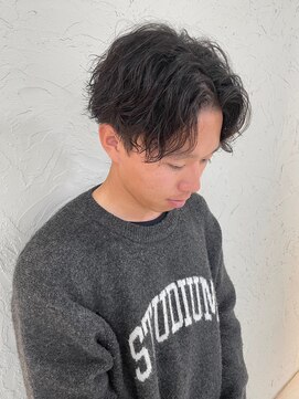 カモン(CAMON) メンズセンターパートツイストスパイラルパーマ