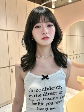 グロー オオミヤ アネックス 大宮(GLROW OMIYA ANNEX) ウェーブミディアム×髪質改善ブリーチなし顔周りレイヤー[大宮]