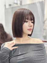 ロムーク 表参道(LOMKH)&nbsp;春先取りメルティカラー+切りっぱなし韓国ボブを似合わせカット