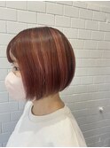 ピンク系ボブ