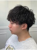 波巻きパーマ/波打ちパーマ/ウェーブ/マッシュ/メンズサロン