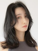 アース 鶴見店(HAIR&MAKE EARTH)&nbsp;センターパートバング×くびれヘア